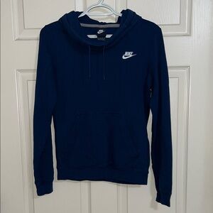 Nike Women's Dark Blue Cowl Neck Hoodie